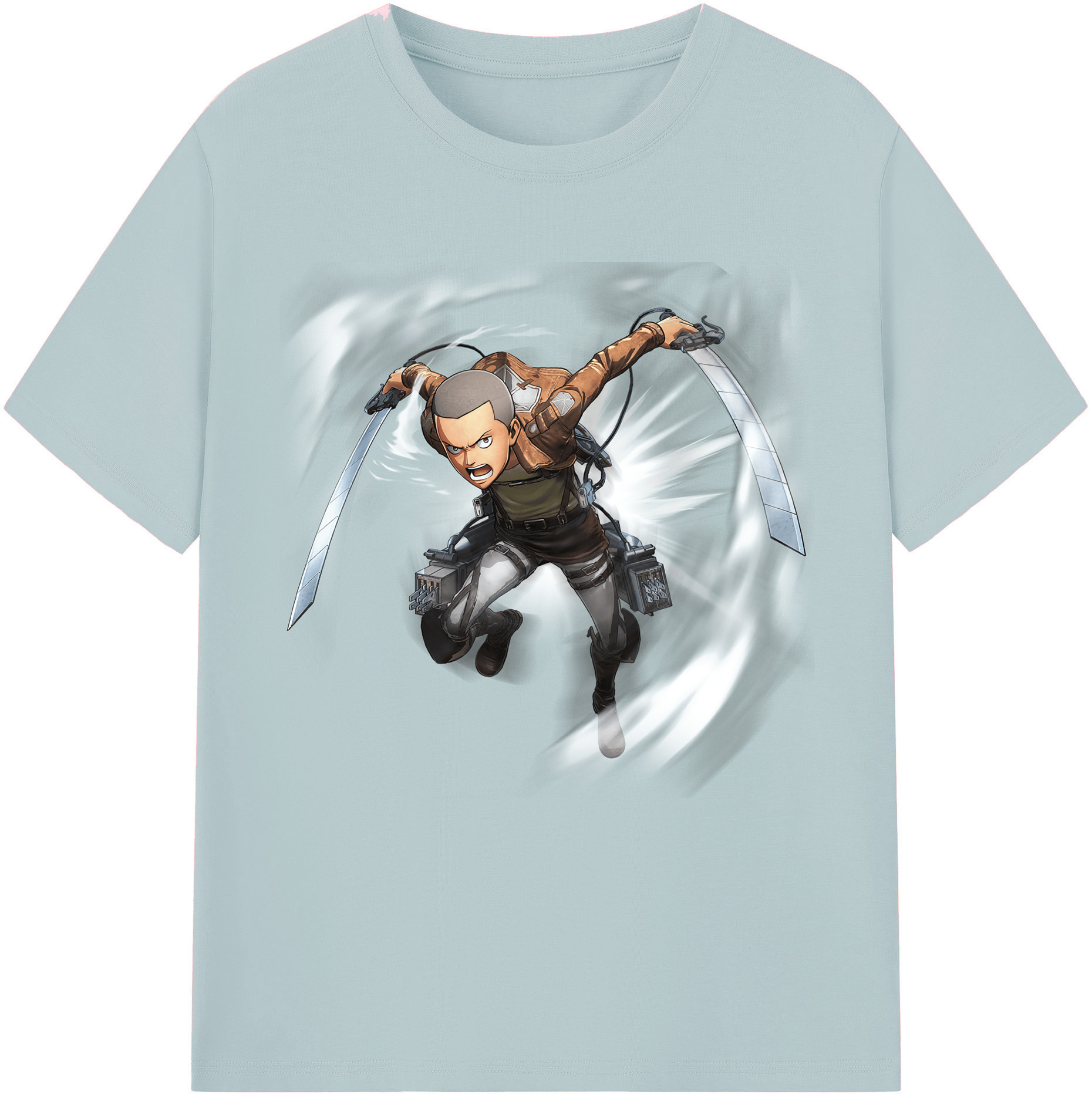 （画像用） 進撃の巨人 コニー·スプリンガー Attack on Titan Connie Springer 綿100％半袖Tシャツ（フロントプリント）
